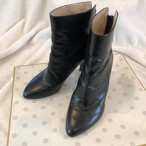 Black Over-The-Ankle Zip-Up Bootie